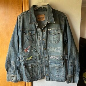 Levi’s Customized Denim Jacket Aerosmith Rockstar Women’s Size XL
